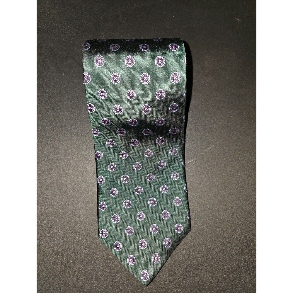 Brooks Brothers Green Pure Silk Necktie Tie Made in USA